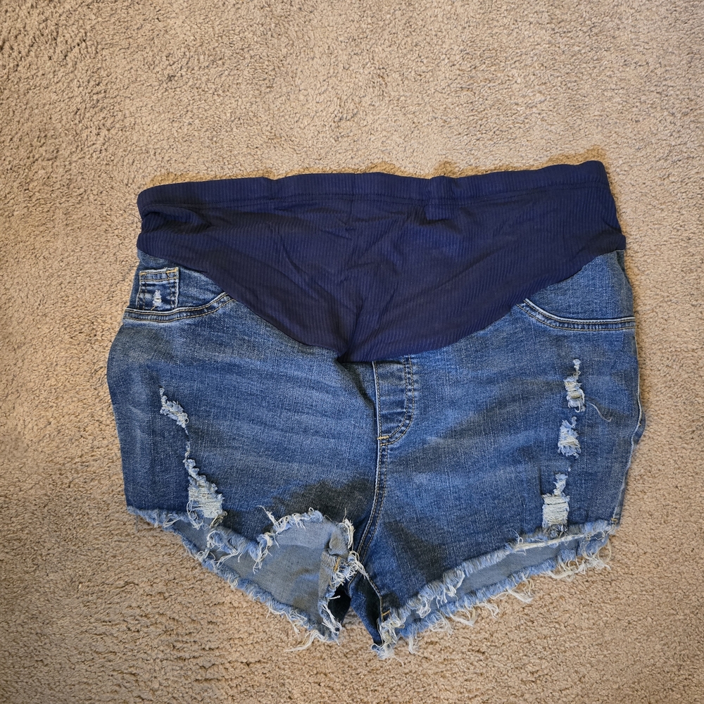 SHEIN Distressed Blue Jean Shorts